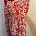 Sundance  Lasani Crochet Halter‎ Maxi Dress Small in Red Multicolor Boho Photo 4