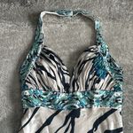 May Queen Couture Dress Womens 8 Halter Beaded Maxi Long Prom Formal Y2K White Photo 2