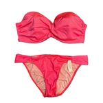 Victoria's Secret Victoria’s Secret Twist Bandeau Bikini Swimsuit Set Women’s Size M 34D Pink Photo 0