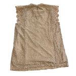 Cable & Gauge Tan Lace High Neck Sleeveless Blouse S Photo 1