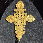 KJL Kenneth Jay Lane Signature Coptic Cross Gold Photo 7