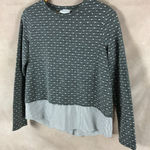 GILLI Gray Long Sleeve Polka Dot Layered Look Knit Top SMALL Photo 0