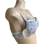 Massam Size Medium Floral Padded Underwire Bra. Made in Brazil. New with Tags White Photo 3
