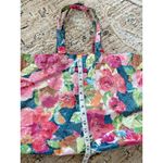 Vera Bradley  Tote Superbloom Vinyl XL 15" by 21" Floral Colorful Beachy Reusable Photo 4