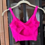 FP Movement Good Karma Scoop Neck Sports Bra criss cross back malibu neon tank Pink Photo 2