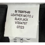 Old Navy Faux Leather Belted Biker Jacket Women Small Tall Black Edgy Retro NEW! Photo 15