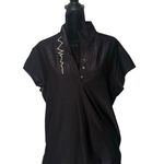 Jamie Sadock Golf Polo Shirt Athletic Top Short Sleeve Black Womens Size L‎ Size L Photo 0