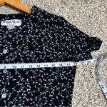 Ronni Nicole 🦋 Vintage  Black Blue Short Sleeve Button Down T-Shirt Cardigan 4P Photo 3