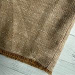 Vintage Escada Silk & Linen Tan Tweed Pencil Skirt with Fringe Detail Size 34 Photo 4