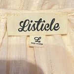 Listicle BEIGE BOHO RUFFLE FLORAL TIERED SHORT SLEEVE EMBROIDERED PEASANT BLOUSE Photo 7