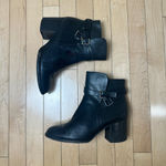 Ralph Lauren LAUREN  Gail Black Leather Moto Bootie Booties Ankle Boots Size 7.5 Photo 1