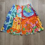 Ralph Lauren Lauren  Ruffle A-Line‎ Skirt Womens 6 Multicolor Floral Print Cotton Photo 3
