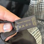 Mink Design Plaid Gray Blue Oversized‎ Blazer Small Dark Academia Photo 3