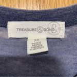 Treasure & Bond  Long Sleeve Blue Gray Heather Ringer Shirt - Size XS Photo 1
