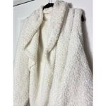 Ivory Sherpa Soft Cozy Shawl Open Front Poncho Cardigan Sweater One Size White Size undefined Photo 3