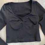 NWOT OQQ Sweetheart Ruched Cropped Long Sleeve Activewear Top Photo 1