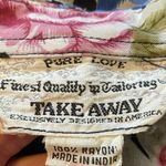 Vintage Take Away Size L Mixed Print Button Up Front Top Shirt Blouse Floral Size L Photo 3