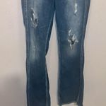 Silver Jeans  Frances Flare distressed blue denim jeans Photo 2