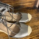 Vionic  Calypso Pewter Lace‎ Up Wedges Size 7 Photo 5