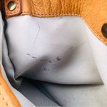 American Leather Co 3 Section Satchel Bag Purse in Light Tan Photo 8