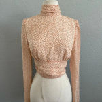 Blush Boutique Open Back Top Size Small Long Sleeve Photo 2