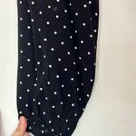 Loft Women’s Long Sleeve Polka Dot Button Down Dress Black White Size 6 FLAW Photo 8