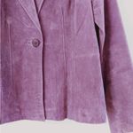 Relativity Purple 100% Leather Suede Jacket M Machine Washable Photo 3