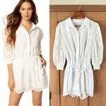 Misa Los Angeles The Joanna Cotton Eyelet Romper in White Women’s size Medium Photo 1
