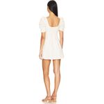 Free People NWT Cheyenne Ivory Puff Sleeve Denim Mini Dress Size Medium Photo 1