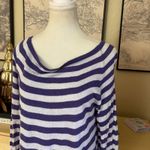 Loro Piana  Purpel Striped Linen Silk Blend Top Size 44 / 8 Photo 1