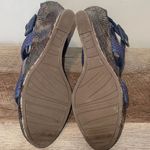 Dana Buchman Vintage Summer Woven Platform Wedge Sandals Blue Purple Size 10 Photo 7