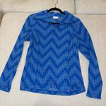 Columbia  Blue Zigzag Pattern Women's Top Photo 0