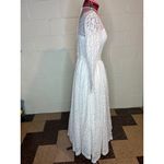 Wedding dress 1950s sheer lace sleeves white button back Photo 11