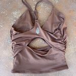 Free People  brown halter cutout workout tank top sz s Photo 4