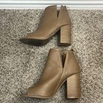 Pink Lily Taupe brown open toe ankle booties heels Photo 4