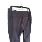 J Jill Blue Brown Plaid Straight Leg Dress Pants Size 12 Stretch Career Academia Photo 3