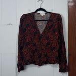 Treasure & Bond Treasure‎ & Bond Floral Print Button Front Dobby Blouse Size Small Photo 1