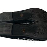 Nicole Miller Nicole Black Beaded Cut Out Ballet Flats Photo 5