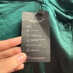 Aigeman Satin Forest Green Fitted Mini Dress Size Medium Photo 3