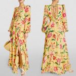 PatBO Laelia Cut Out Floral Maxi Dress Size XS Canary Photo 8
