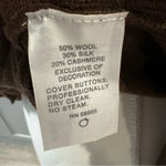 Classiques Entier Classics Entier Beaded Wool‎ Silk Cashmere Brown Hidden Snap Cardigan Large Photo 6