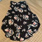 Elevenses Anthropologie Black Floral Tansy Ruffle Crop Pants Size 12 NWT $138 Photo 2