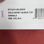 Universal Standard Dolci Short Sleeve Top Marsala 4XS (00-0) New Photo 2