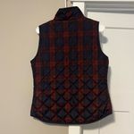 Stylish Women's Quilted Plaid Vest Red Size M Photo 4