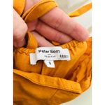 PETER SOM Marigold Yellow Linen Blend Square Neck Cross Back Jumpsuit Size 0 Photo 7