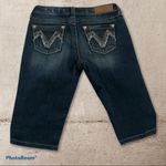 Seven7  Jeans Women's Distressed‎ Capri Jeans Dark Wash Size 4 Photo 1