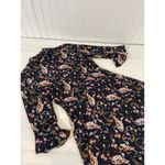 Slate + Willow Floral Pollock Mini Dress Navy Mock Neck Bell Sleeve Size 4 Photo 6