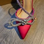 Elisabet Lang Size 7 Barbie Pink and Rhinestone Diamond Strappy Heels Photo 1
