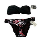 Bar III Tropical Escape Floral Print Hipster Bikini Swim Bottoms Black Size M Photo 5