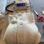 Universal Threads Universal Thread Cardigan Sweater Womens XXL Cream Cable Knit Oversized V NWT Photo 5